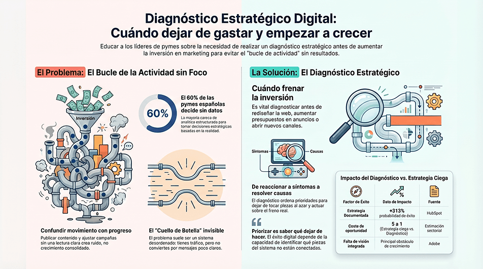 Infografía de diagnostico estrategico digital